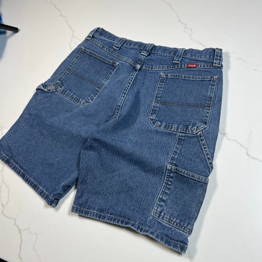 Vintage wrangler baggy wide leg shorts denim jorts summer essential skater